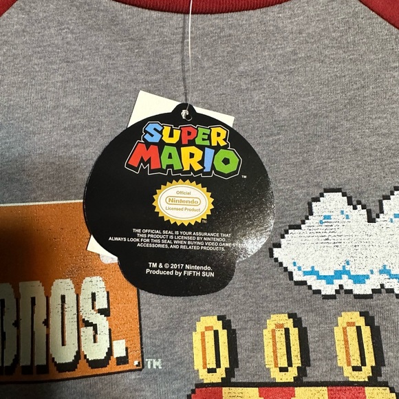 Super Mario Bros Long Sleeve T Shirt Small Medium - Picture 2 of 4